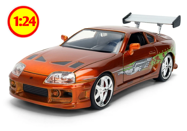 Toyota Supra Color Naranja Brush Finish 1/24 Rapidos y furiosos 1/24 