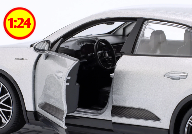 PORSCHE MACAN TURBO ELECTRIC AÑO DE CONSTRUCCIÓN 2024 PLATA 1:24 BBURAGO — foto 3